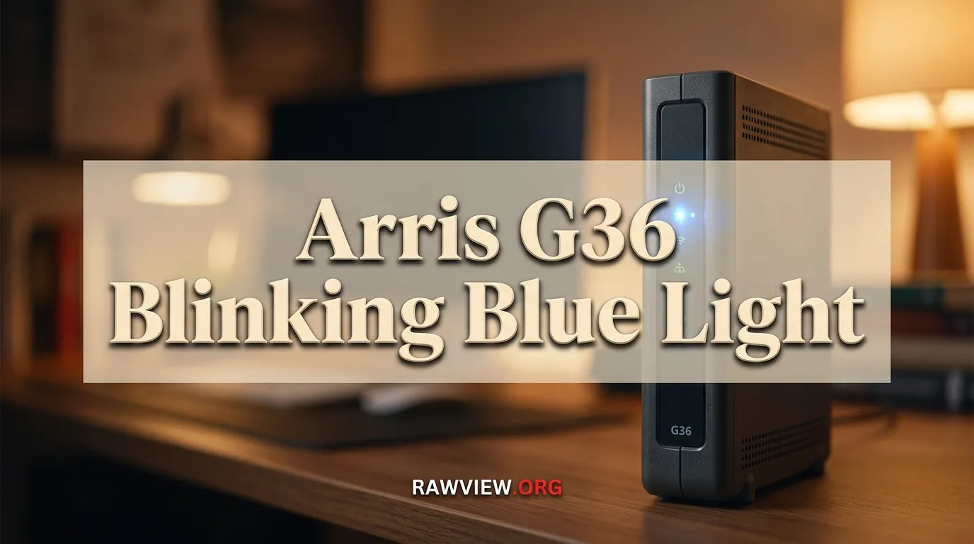 Arris G36 Blinking Blue Light