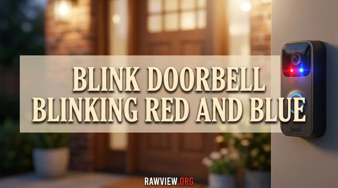 Blink Doorbell Blinking Red And Blue