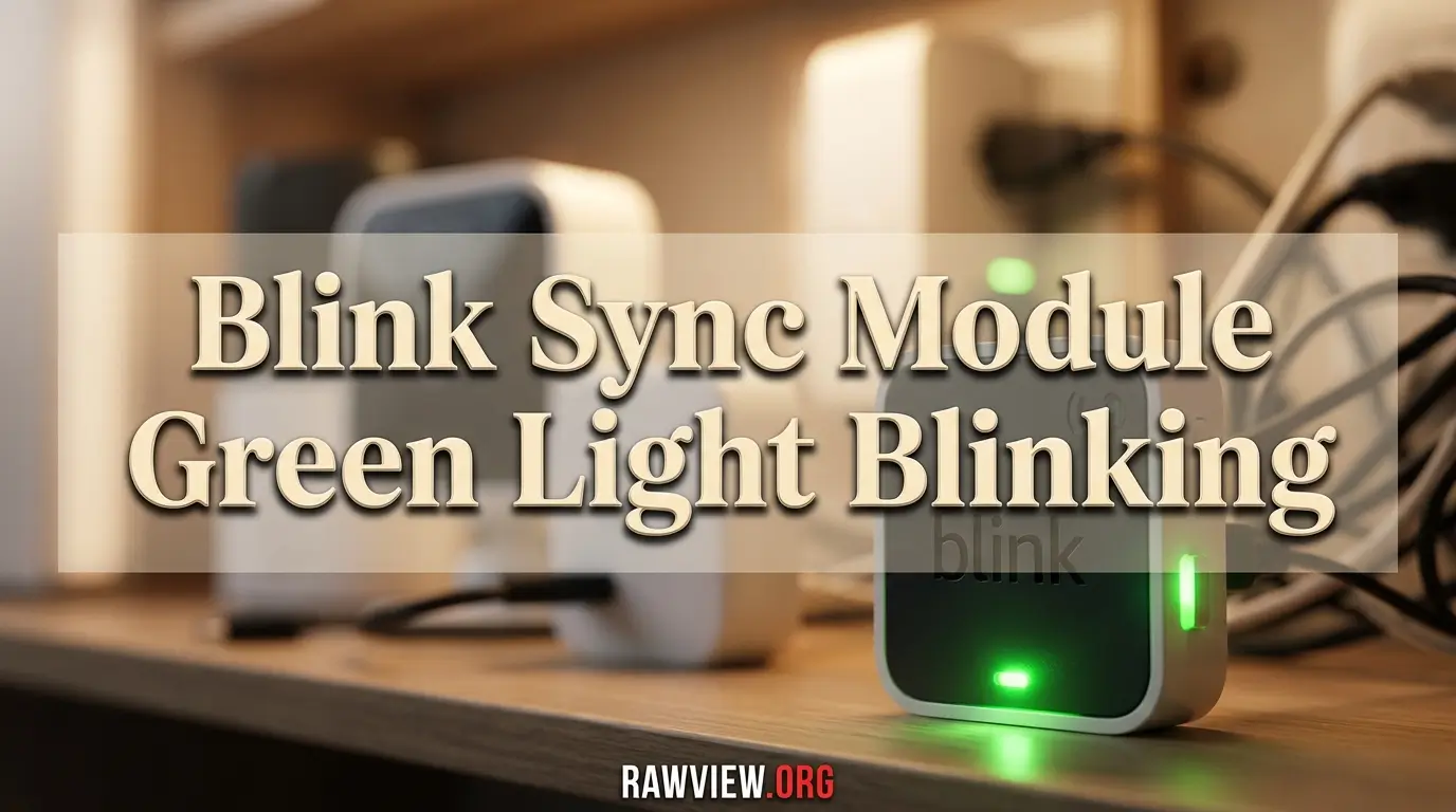 Blink Sync Module Green Light Blinking