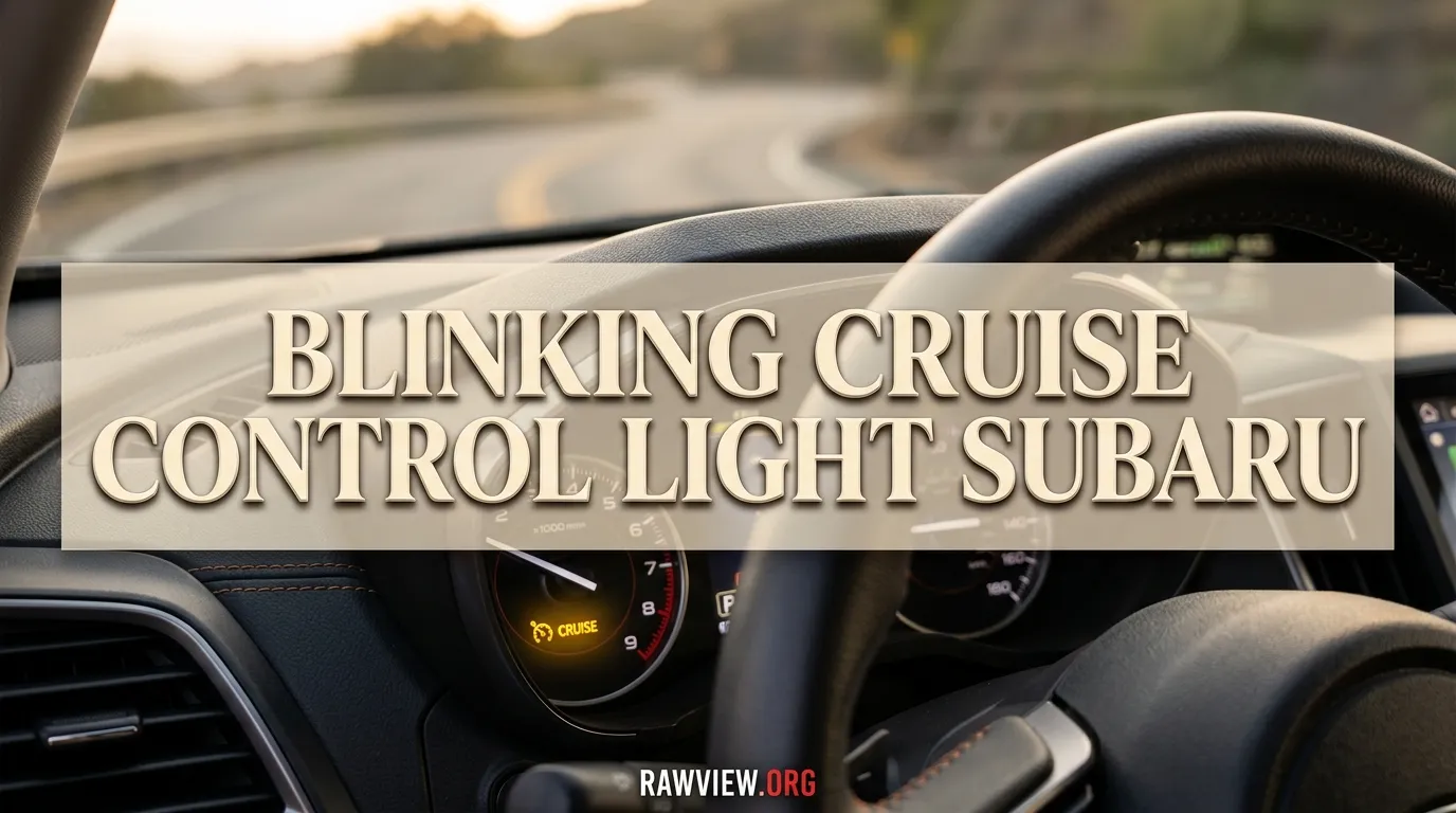 Blinking Cruise Control Light Subaru