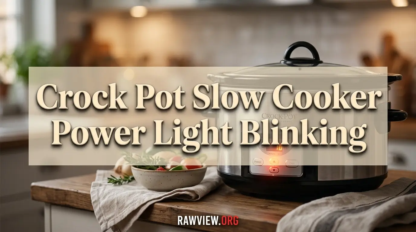 Crock Pot Slow Cooker Power Light Blinking