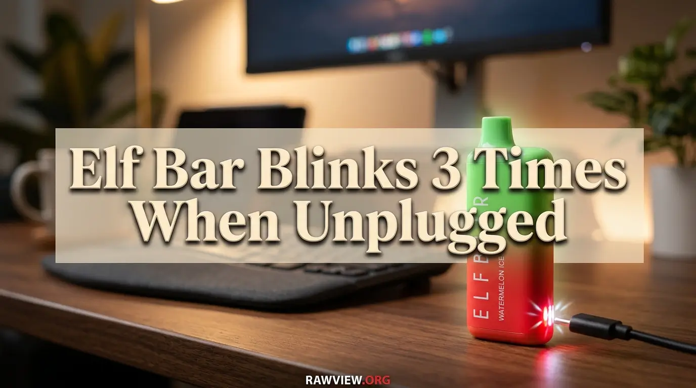 Elf Bar Blinks 3 Times When Unplugged