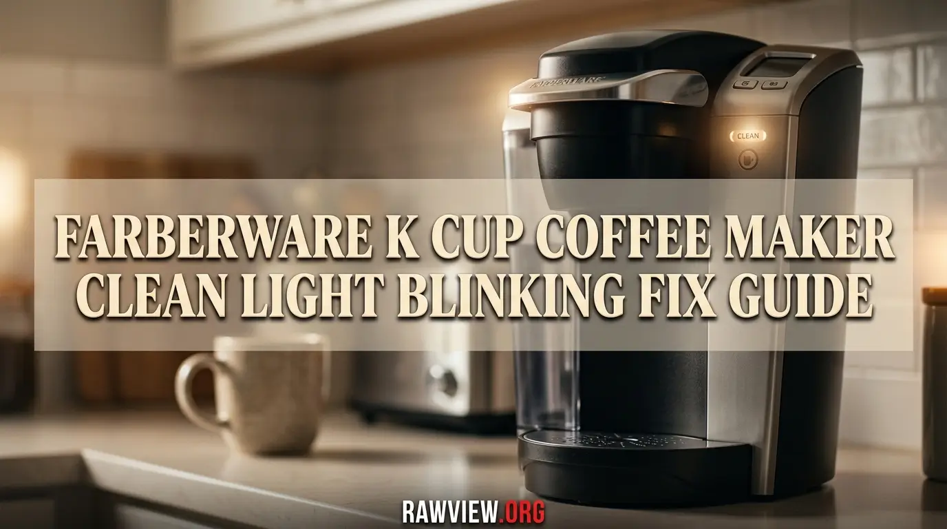 Farberware K Cup Coffee Maker Clean Light Blinking Fix Guide