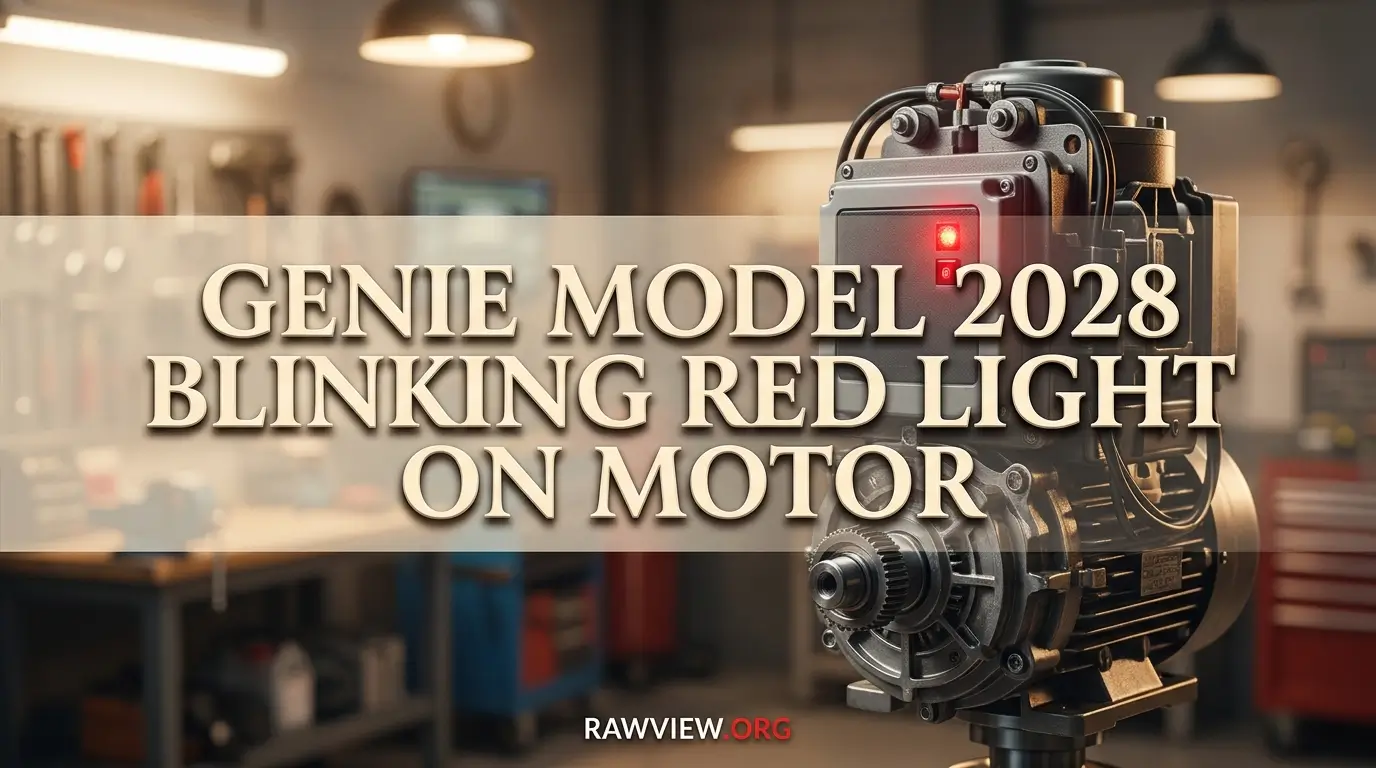 Genie Model 2028 Blinking Red Light on Motor