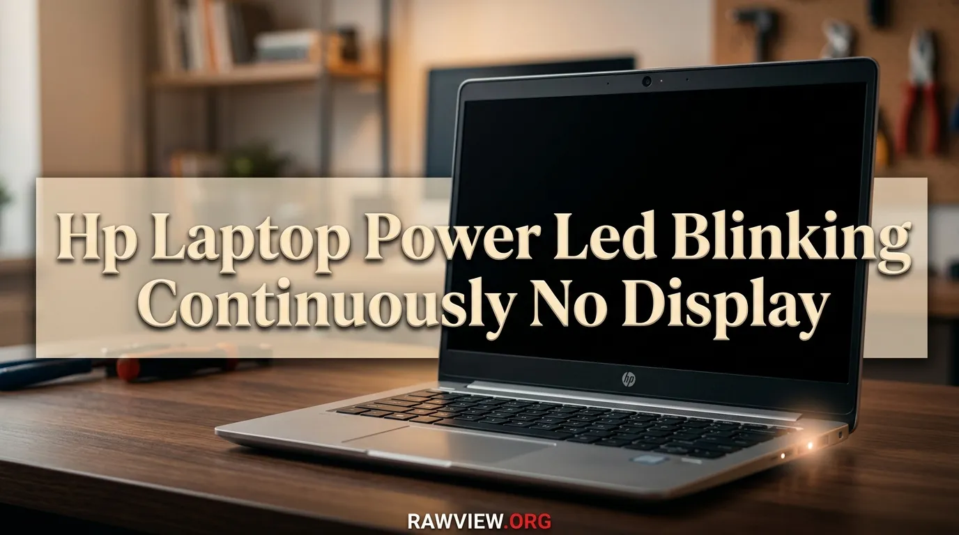 Hp Laptop Power Led Blinking Continuously No Display