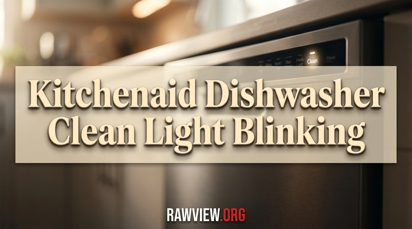 Kitchenaid Dishwasher Clean Light Blinking