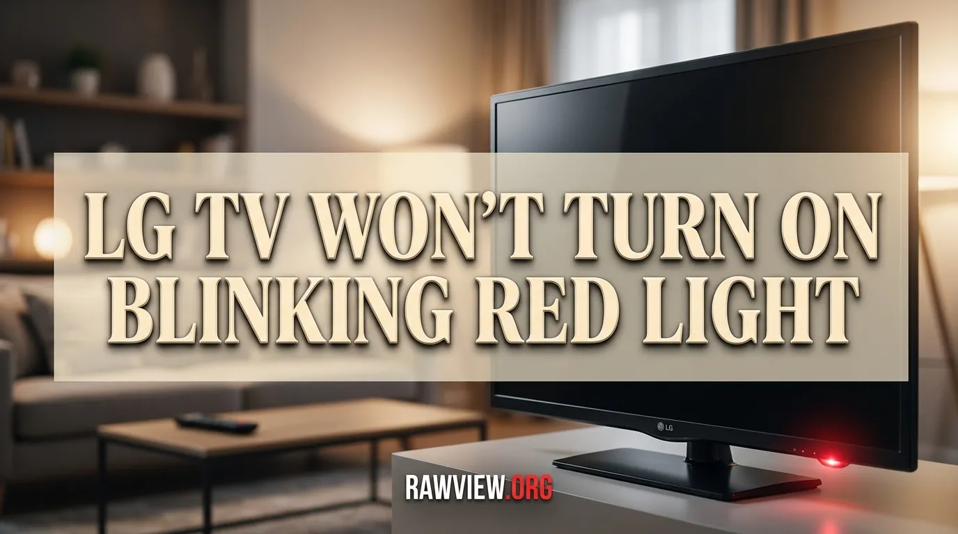 LG TV Won't Turn On Blinking Red Light