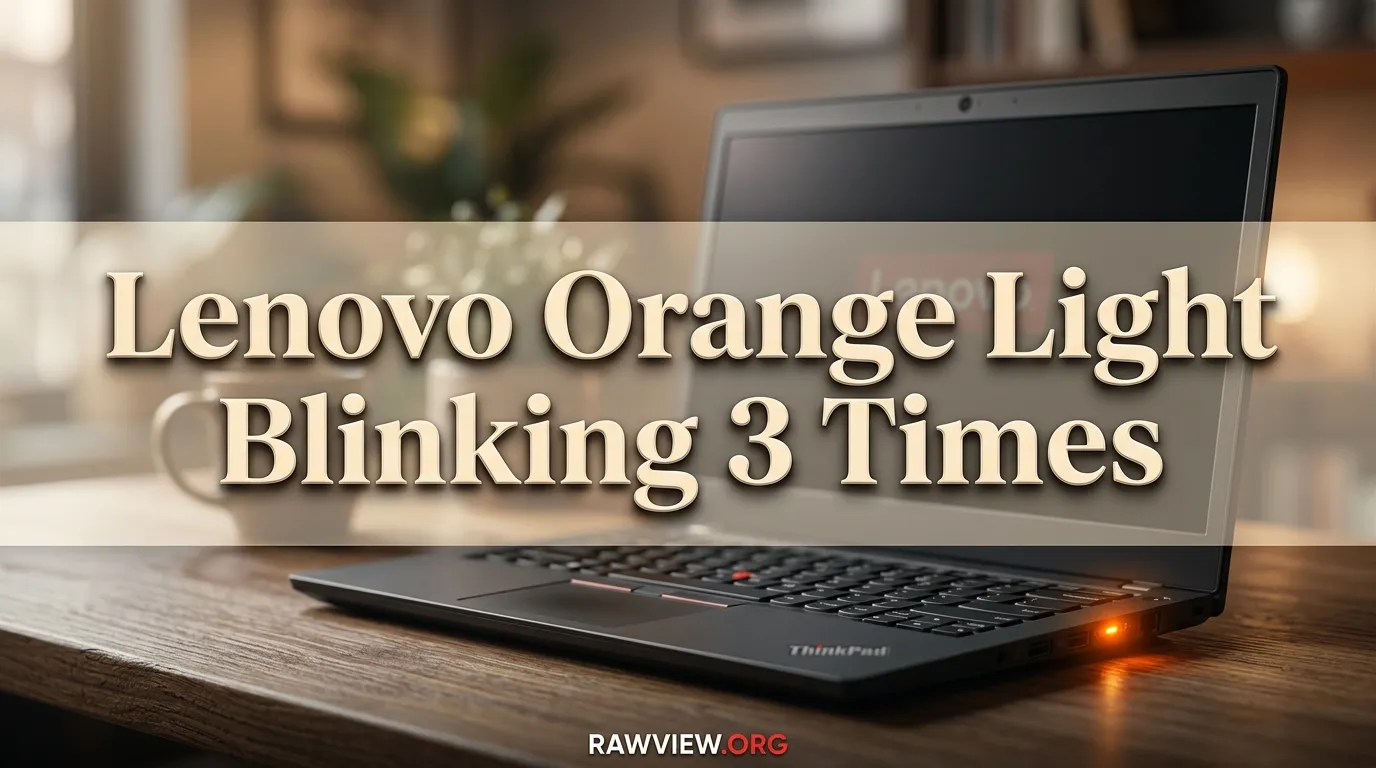 Lenovo Orange Light Blinking 3 Times