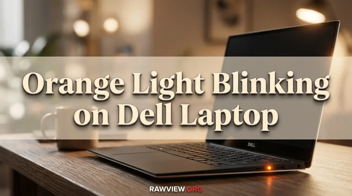 Orange Light Blinking on Dell Laptop