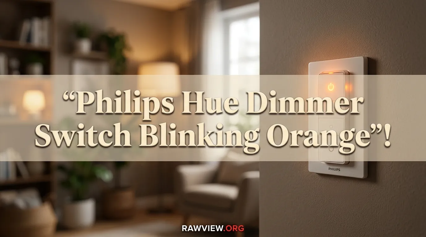 Philips Hue Dimmer Switch Blinking Orange