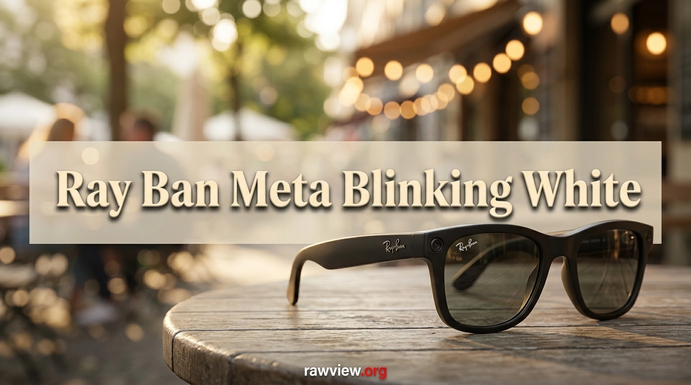 Ray Ban Meta Blinking White