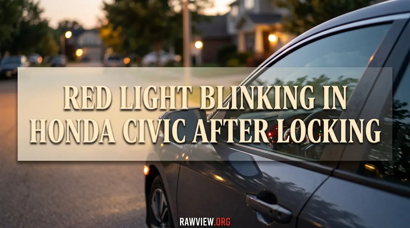 Red Light Blinking in Honda Civic After Locking