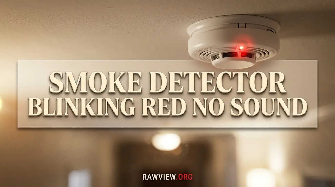 Smoke Detector Blinking Red No Sound