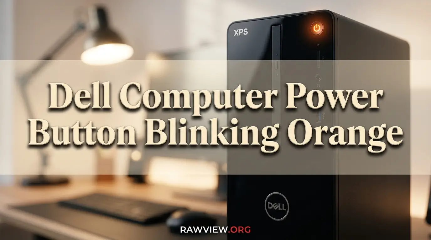 Dell Computer Power Button Blinking Orange