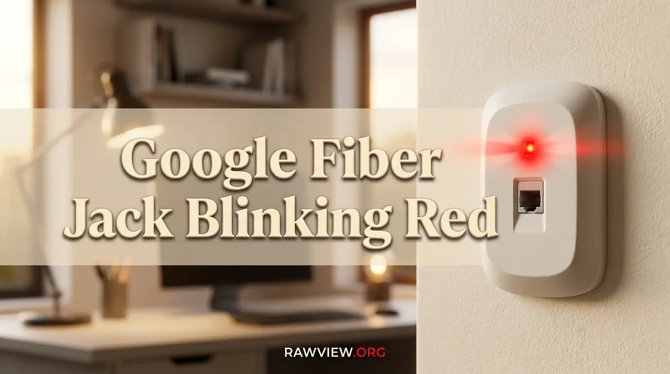 Google Fiber Jack Blinking Red