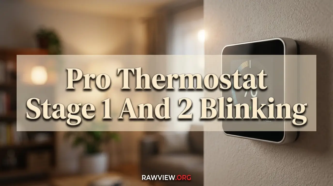 Pro Thermostat Stage 1 And 2 Blinking