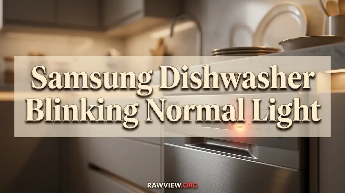 Samsung Dishwasher Blinking Normal Light