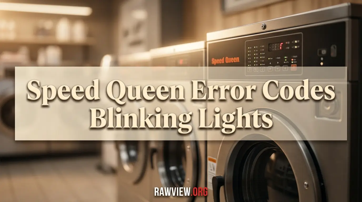 Speed Queen Error Codes Blinking Lights
