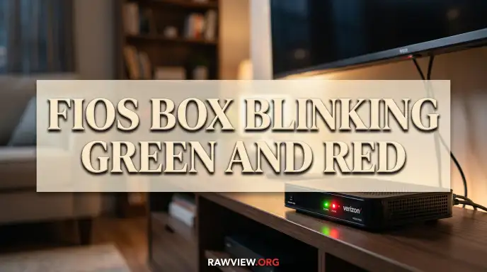 Fios Box Blinking Green And Red