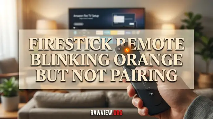 Firestick Remote Blinking Orange But Not Pairing