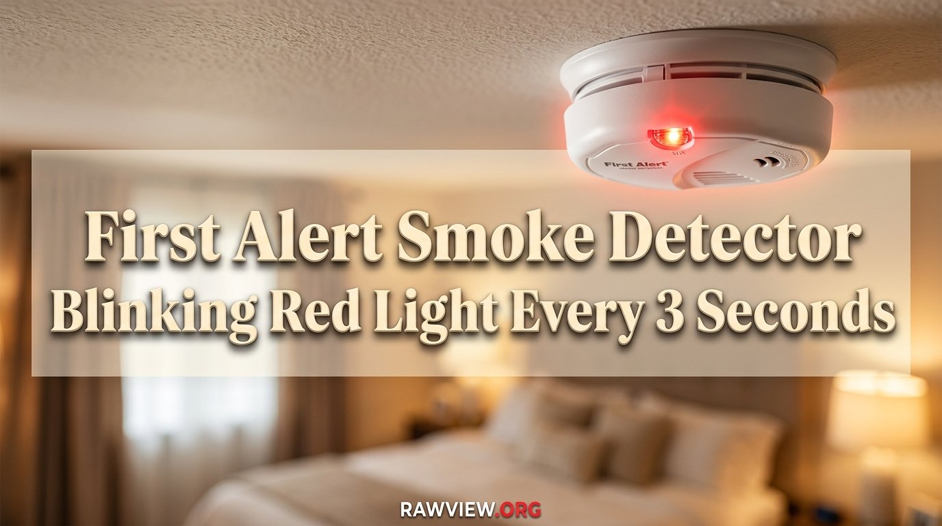First Alert Smoke Detector Blinking Red Light Every 3 Seconds