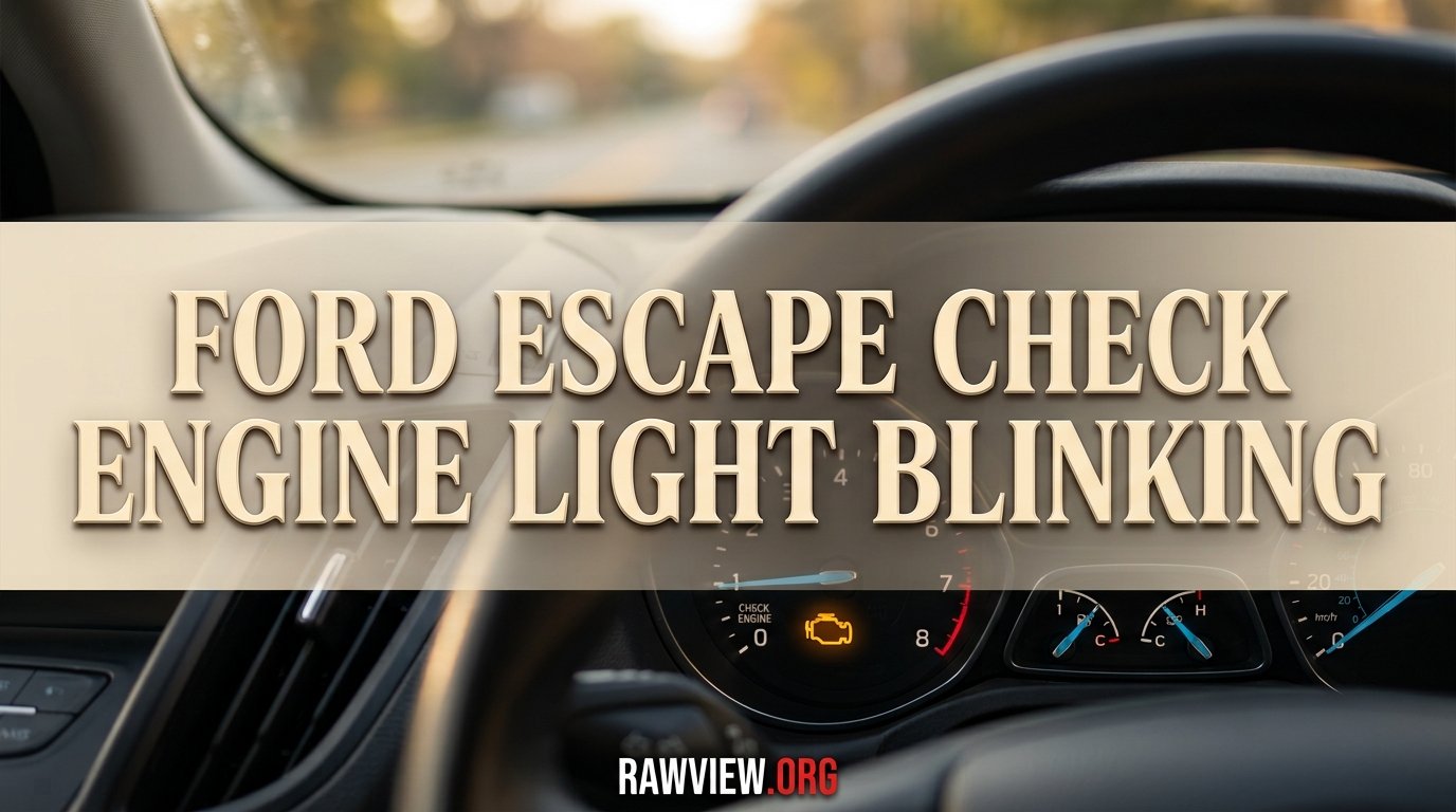 Ford Escape Check Engine Light Blinking