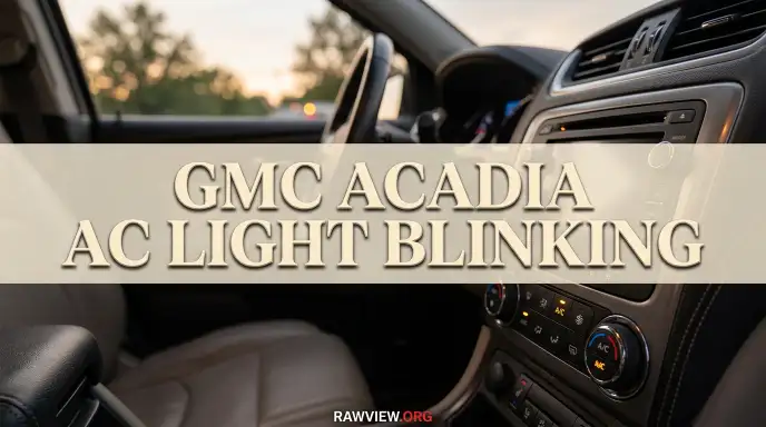 GMC Acadia AC Light Blinking