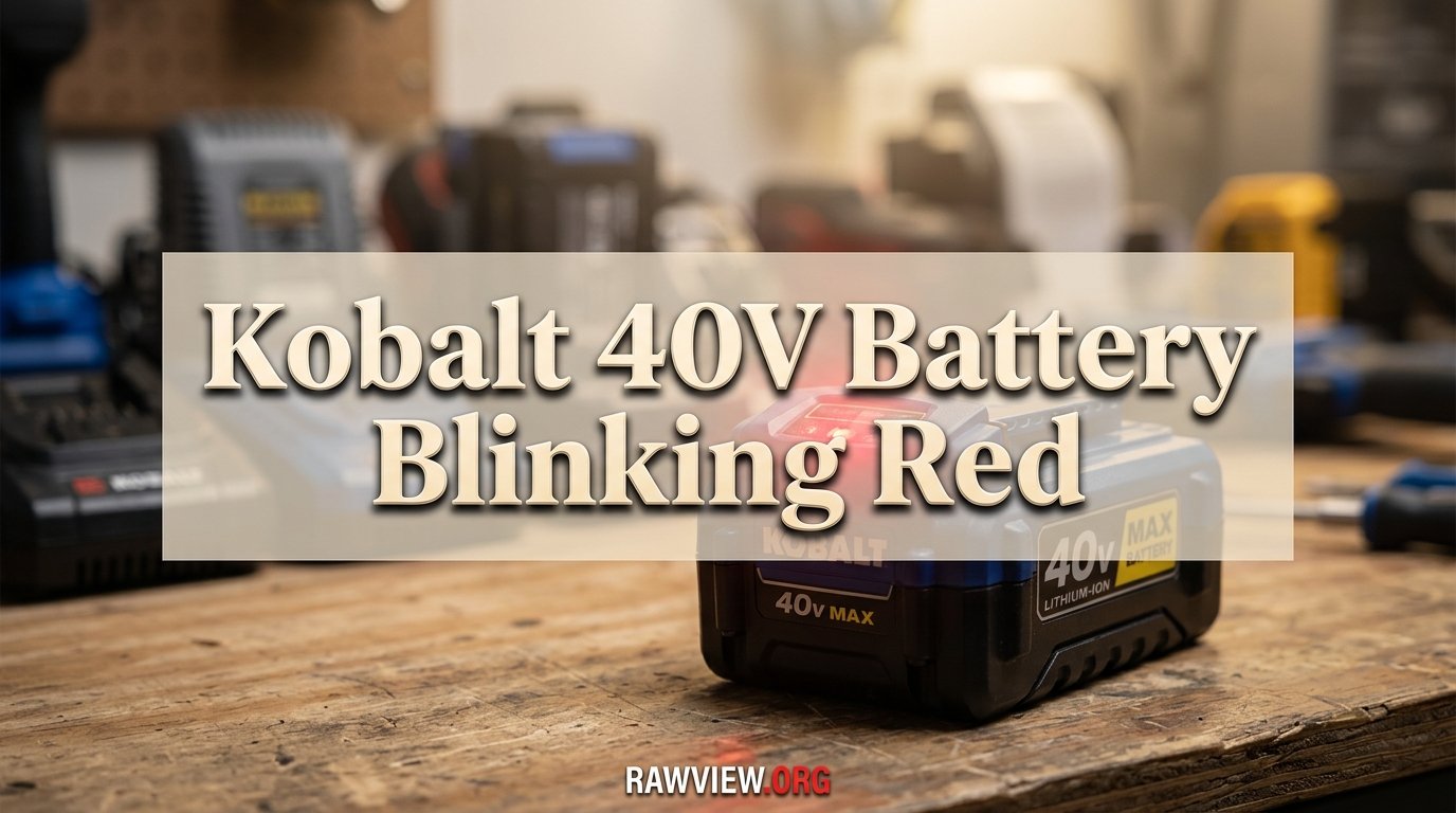 Kobalt 40V Battery Blinking Red