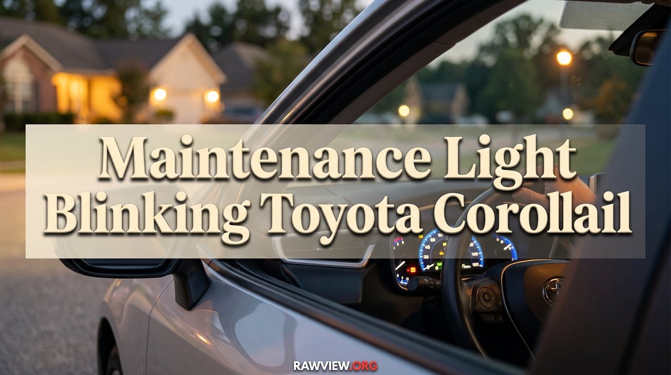 Maintenance Light Blinking Toyota Corolla