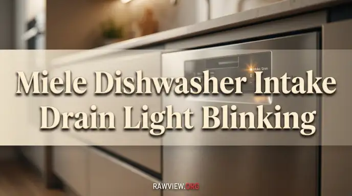 Miele Dishwasher Intake Drain Light Blinking