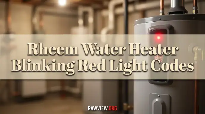 Rheem Water Heater Blinking Red Light Codes