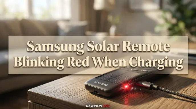 Samsung Solar Remote Blinking Red When Charging