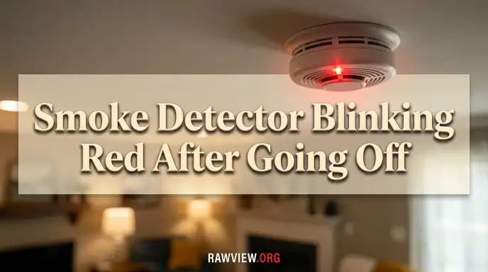 Smoke Detector Blinking Red After Going Off
