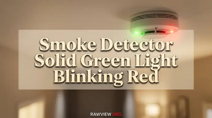 Smoke Detector Solid Green Light Blinking Red