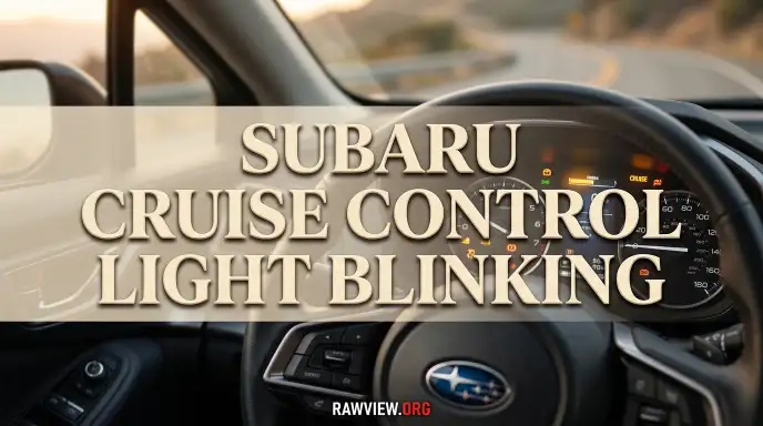 Subaru Cruise Control Light Blinking