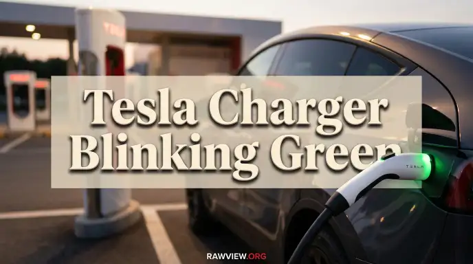 Tesla Charger Blinking Green